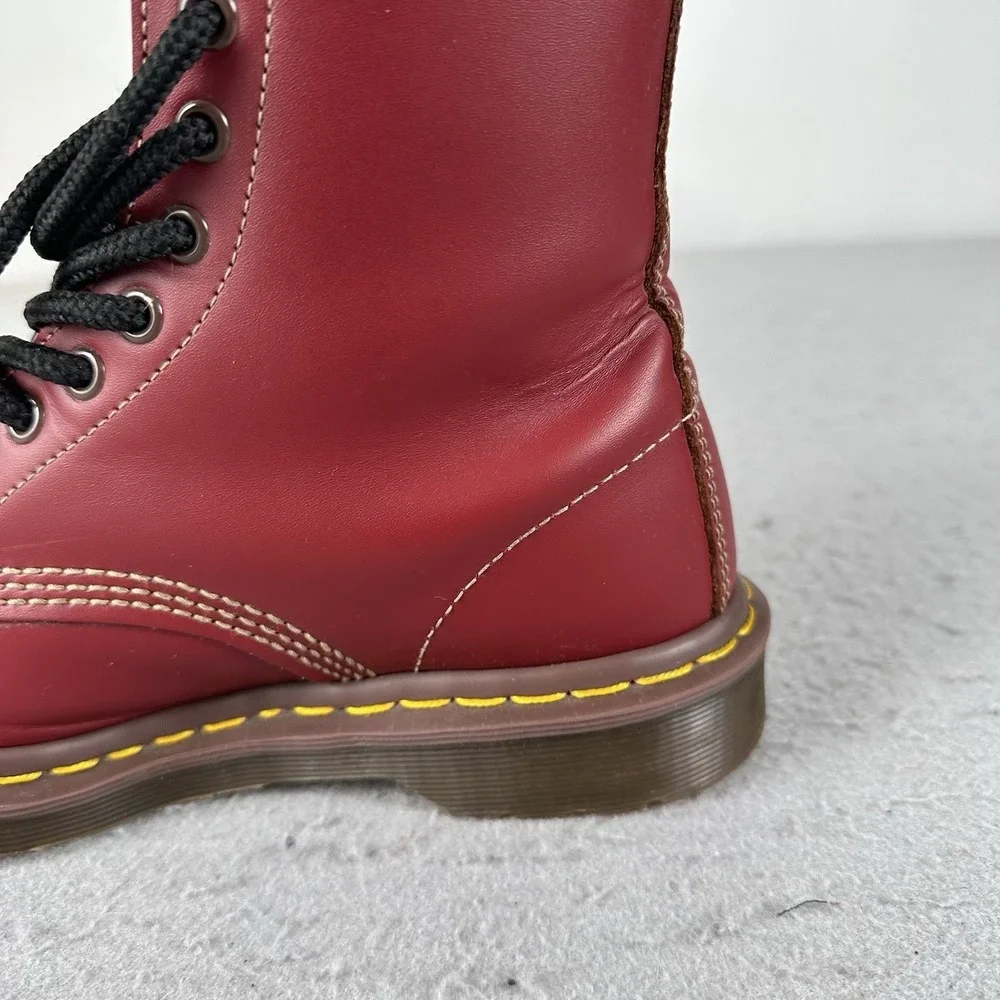 Doc Martens Boots Mens 6 Womens 7 UK 5 Made In England 1460 Oxblood 8‎ Eye MIE